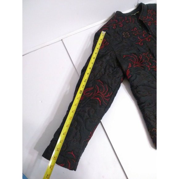 Linea Domani ladies jacket Black/Red 100% Polyester Size Medium - Picture 8 of 9